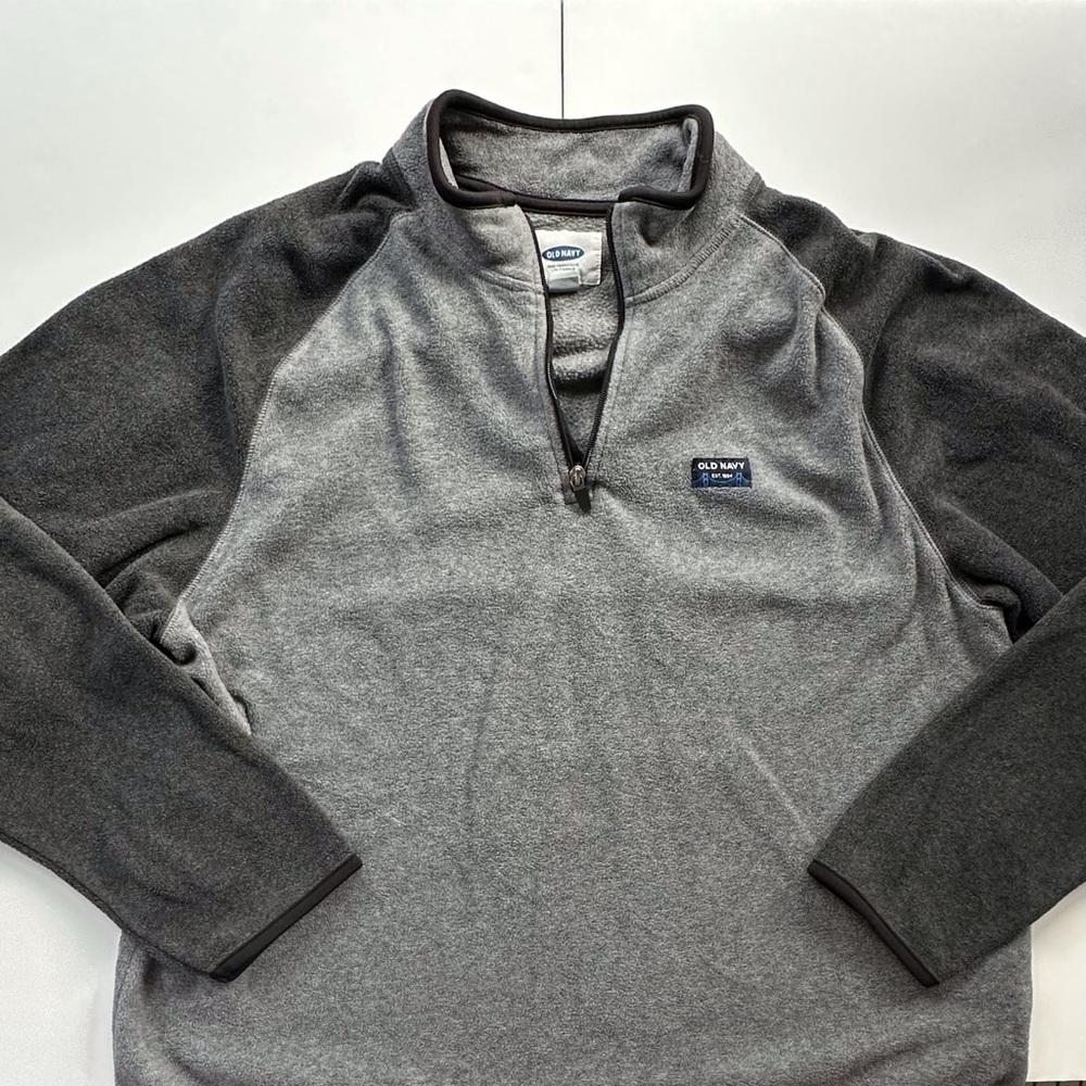 Old Navy‎ 1/4 zip long sleeve two tone gray pullover men’s XXL